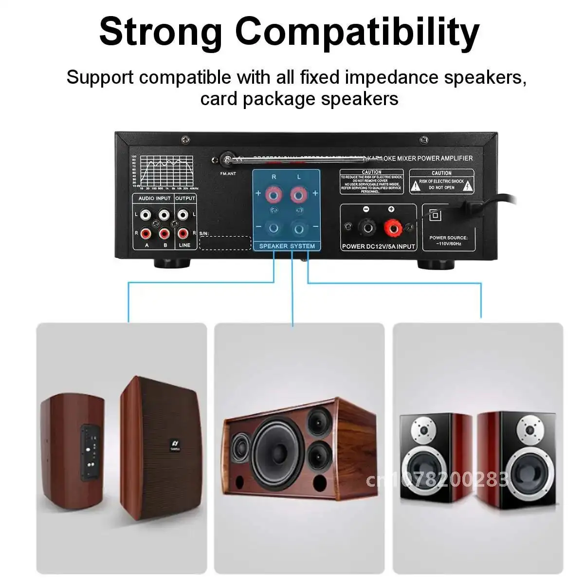 Bluetooth стерео усилитель объемного звука USB SD AMP FM DVD AUX