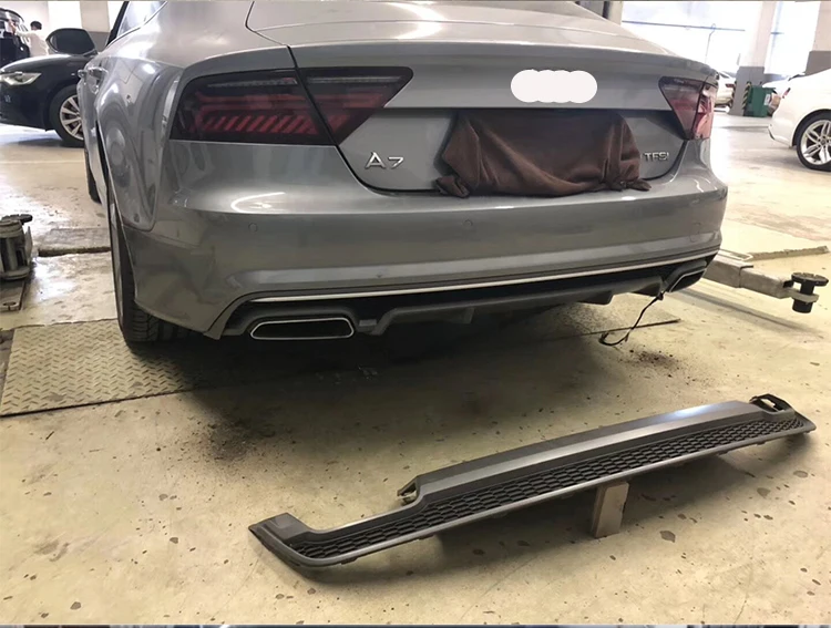 Лидер продаж диффузор для заднего бампера с задней трубой audis S7 Sports установка A7 S
