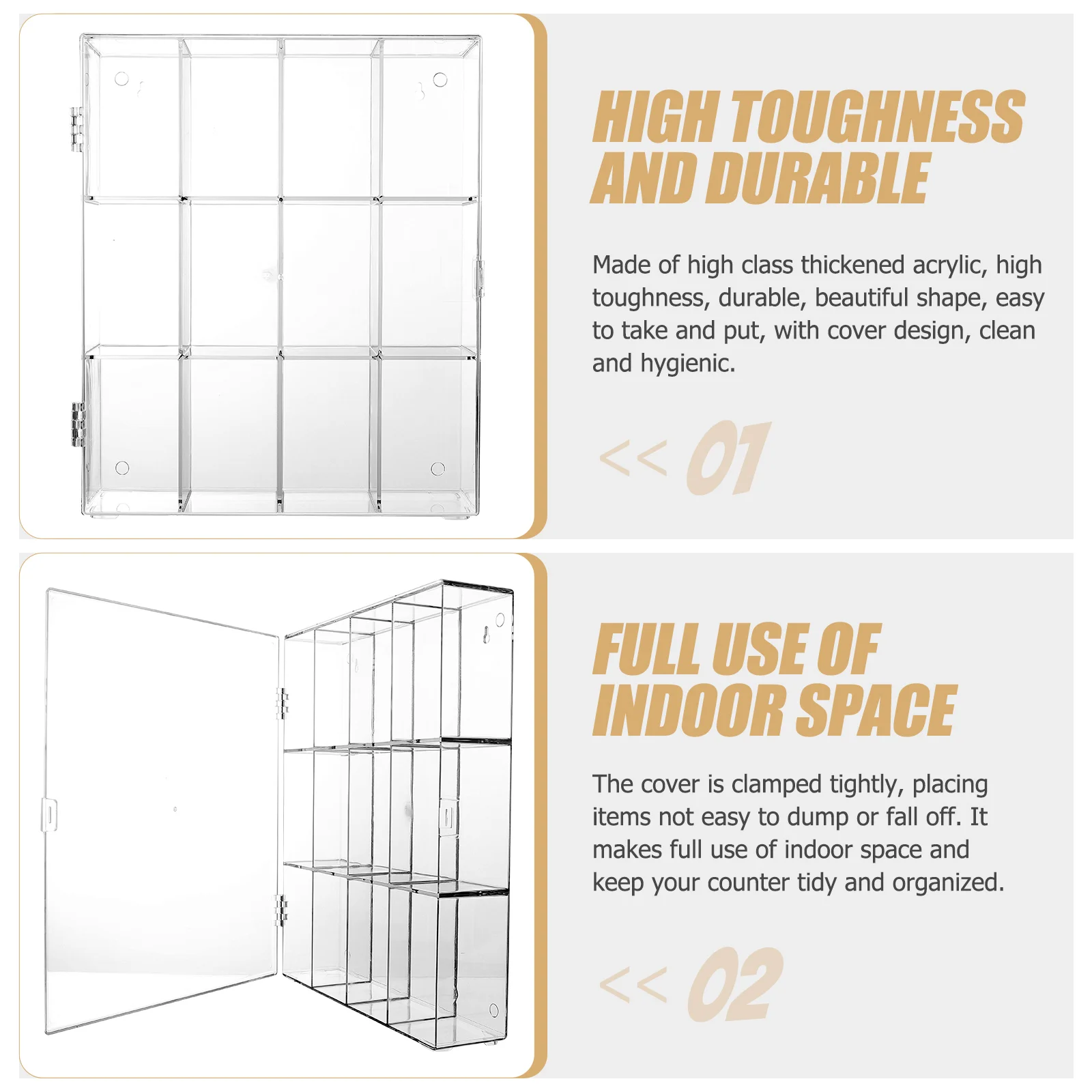 Полки для дисплея 12-сеточная модель выставочная коробка аксессуары дома