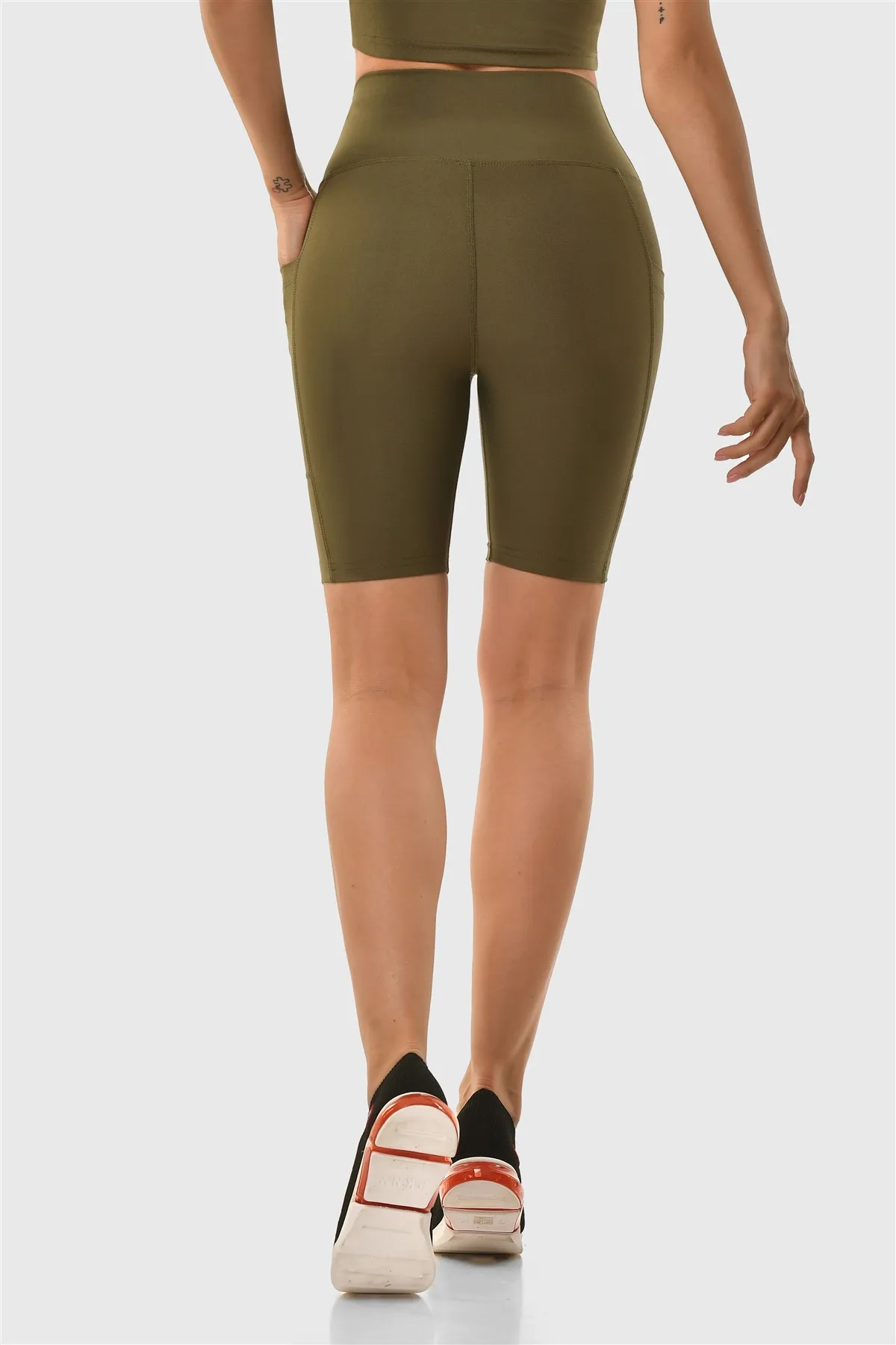 Superstacy With Laptop Pocket Khaki Sport Leggings