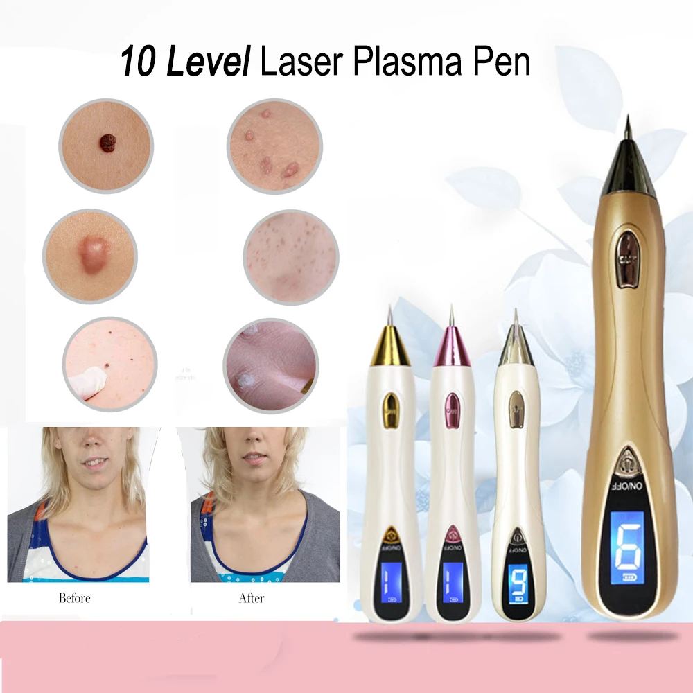 

Laser Plasma Pen Freckle Remover Machine LCD Mole Removal Dark Spot Remover Skin Wart Tag Tattoo Remaval Beauty Tool 10 Level