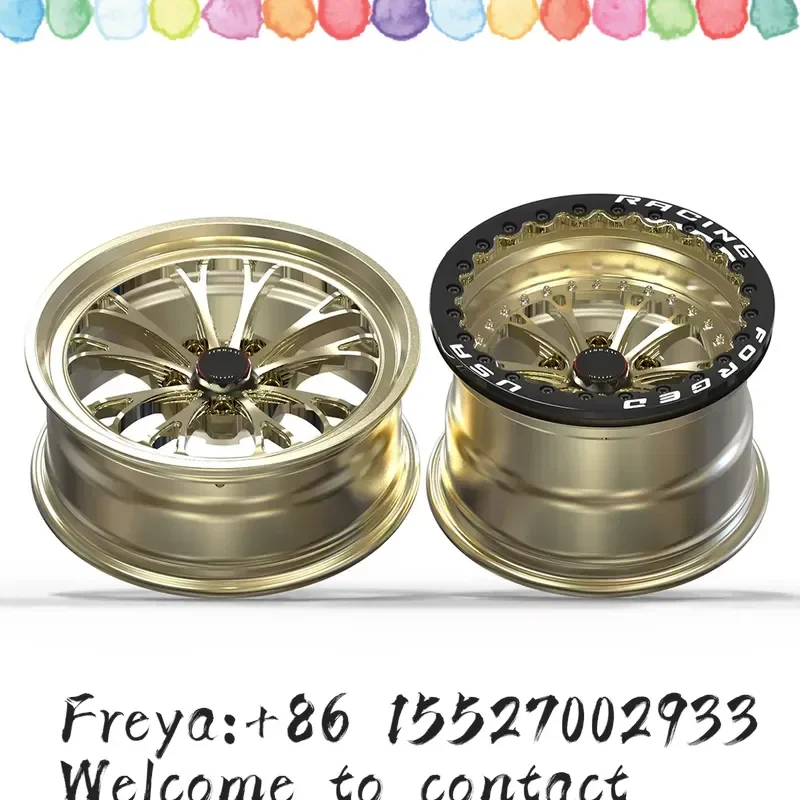 Фото Колесные диски Vitesse Beadlock Weld Racing 18x5 15x10, 5x114.3 5x120 5x115, с индивидуальной отделкой под золото, для Mustang Charger Drag №3