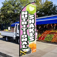 nutritional shakes advertising 8 2ft%e2%9c%962 1ft feather flying flag business swooper banner decoration with pole kit and ground stake