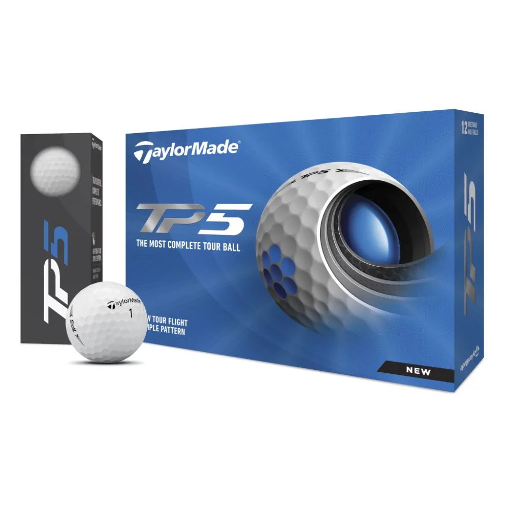 

2021 TP5 Golf Ball, white, 12 piece set, 5-piece structure, designed specifically for use with each club in the bag