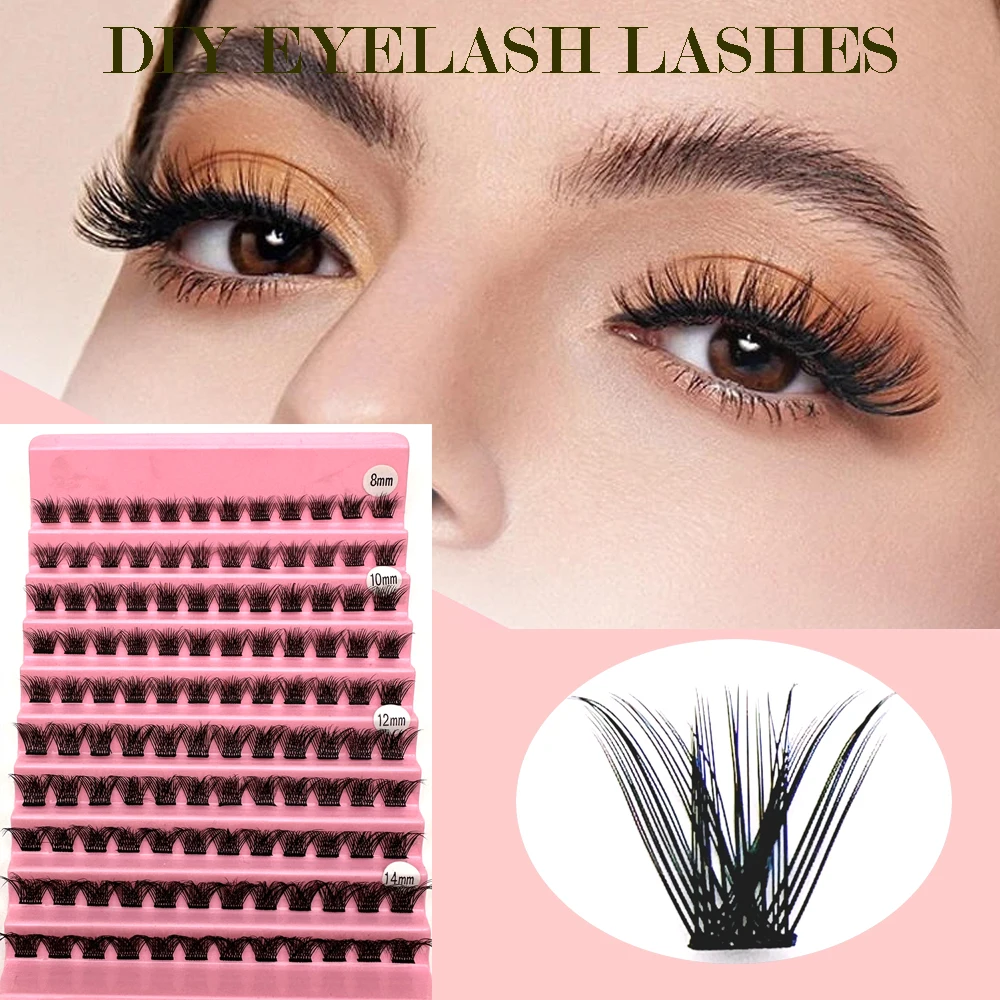 

DIY Eyelashes Extension 360 Pcs Mix Individual Lashes Volume Natural Segmented Eyelash Bundles Makeup Supplies
