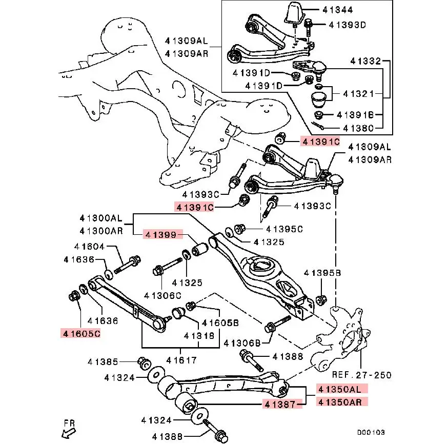 Схема задней подвески паджеро 3 - фото