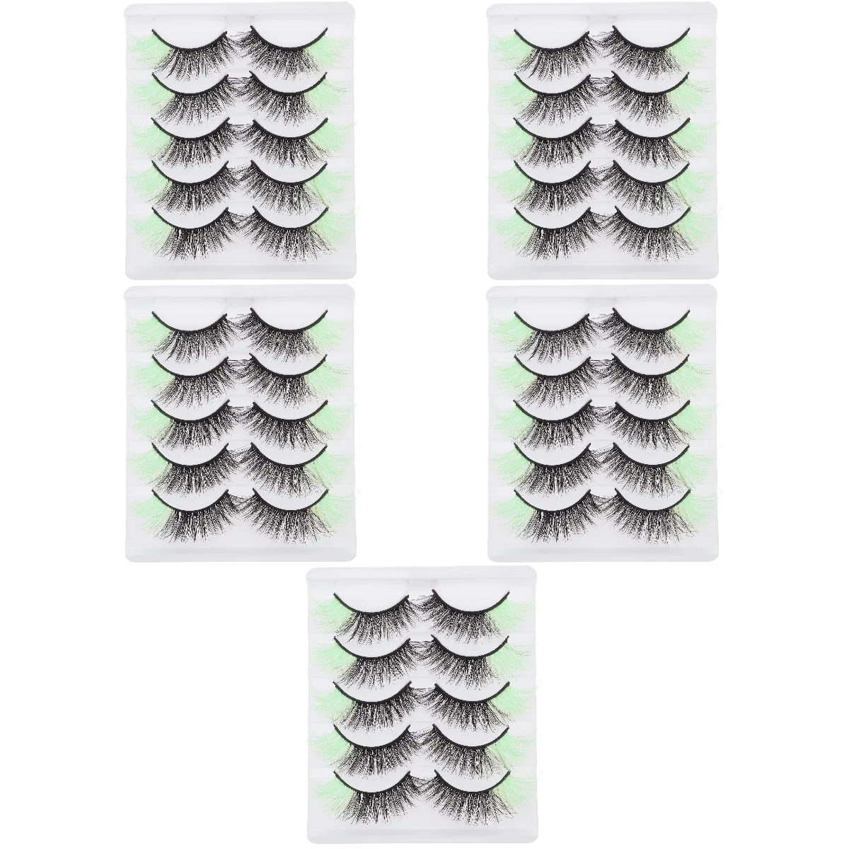 

25 Pairs Strip Lashes with Color False Lashes with Color Russian Strip Lashes Half Color Lashes Partial Colored Eyelashes