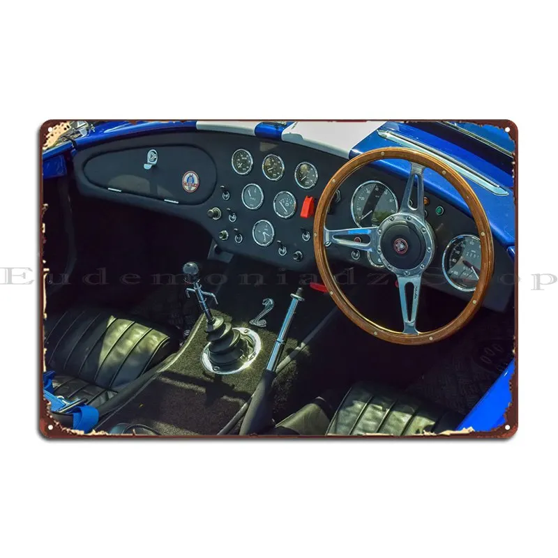 

Ретро Синий спортивный автомобиль металлический плакат паб Настенный декор бар пещера под заказ Классический жестяной плакат