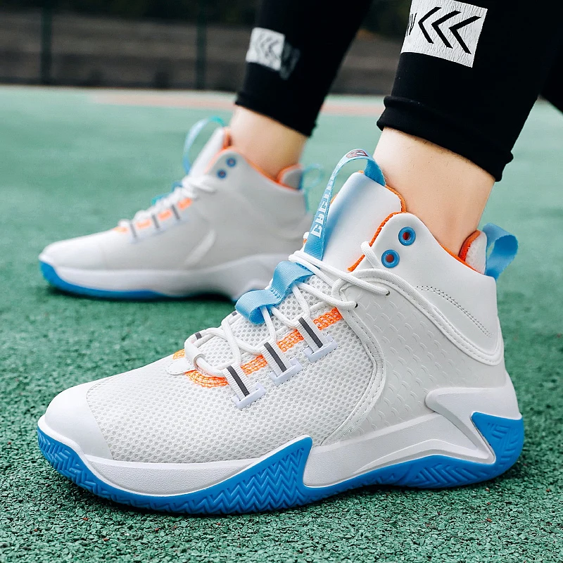 Brand Basketball Shoes Men Sneakers High-top Sports Cushioning Athletic Men Shoes Breathable White Sneakers Zapatillas Hombre