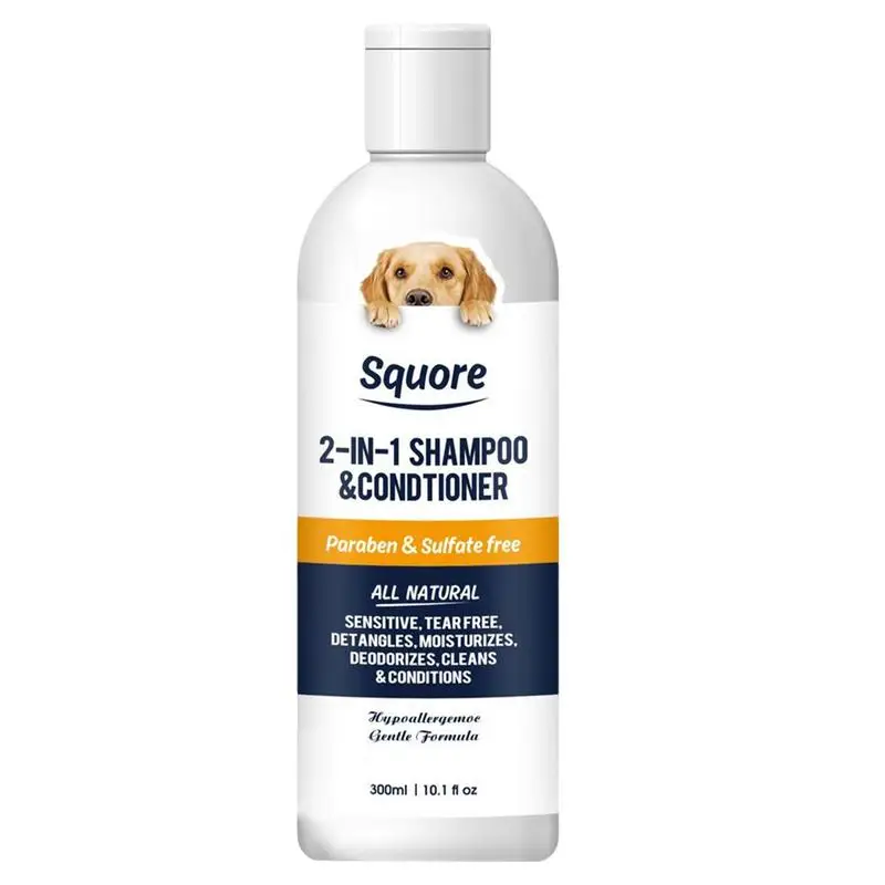 

300ML 2 In 1 Pet Shampoo And Conditioner Shower Gel Moisturizing Dog Sensitive Skin PH Balanced Shampoo Dog Wash For Dry Skin
