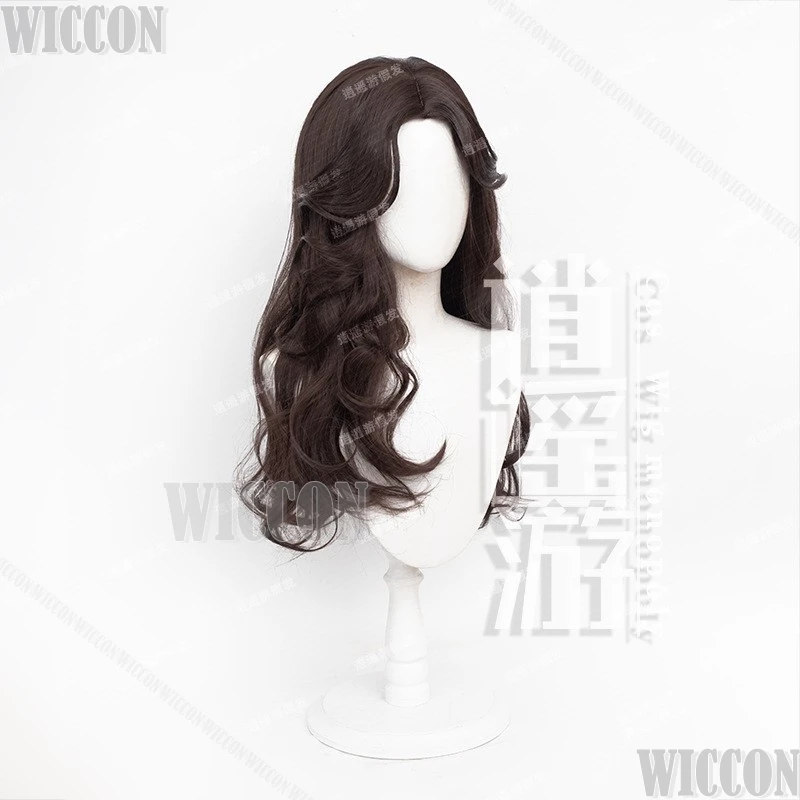 Фото Wild Game Hunt Yennefer of Vengerberg Косплей Сексуальная Зрелая Женщина 70 СМ Коричневый Вьющийся Парик Звезда Ожерелье Хэллоуин Наряд Индивидуальный №3