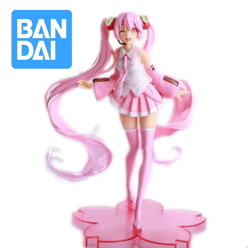 Супермилая аниме модель Bandai Sakura Hatsune Miku, 19 см, подарок на день рождения, Бесплатная почтовая Коллекционная фигурка
