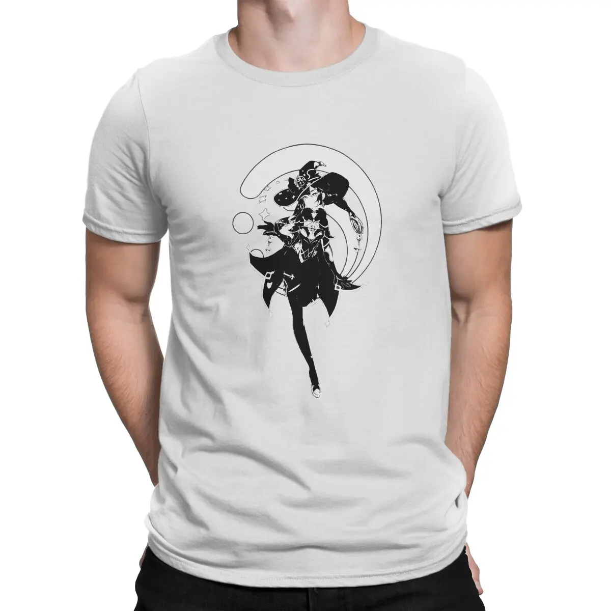 

Genshin Impact Online Role Playing Game Fashion Newest TShirt for Men Mona Round Neck Basic T Shirt Personalize Birthday Gifts
