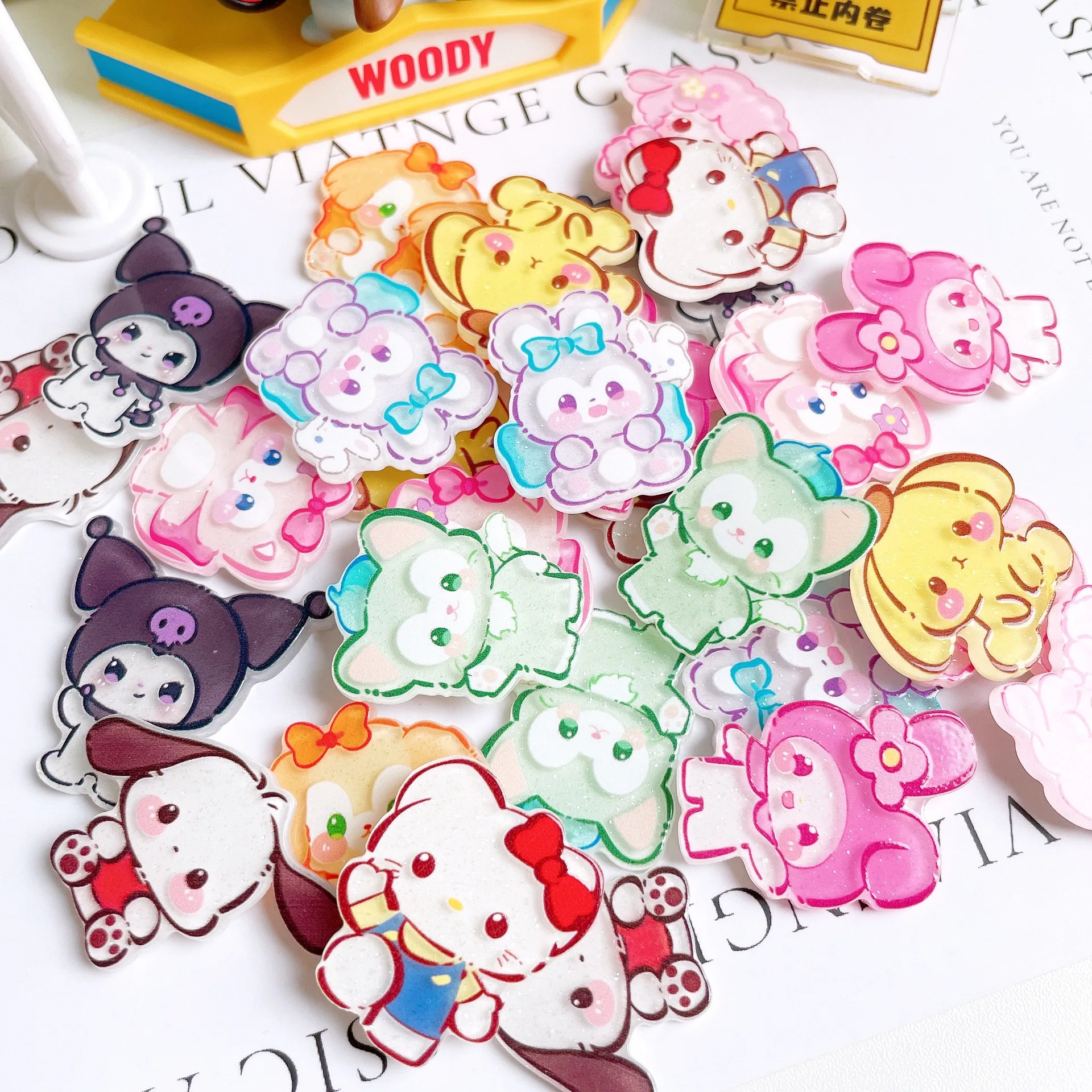 10 шт. новые милые акриловые украшения для скрапбукинга с изображением собаки