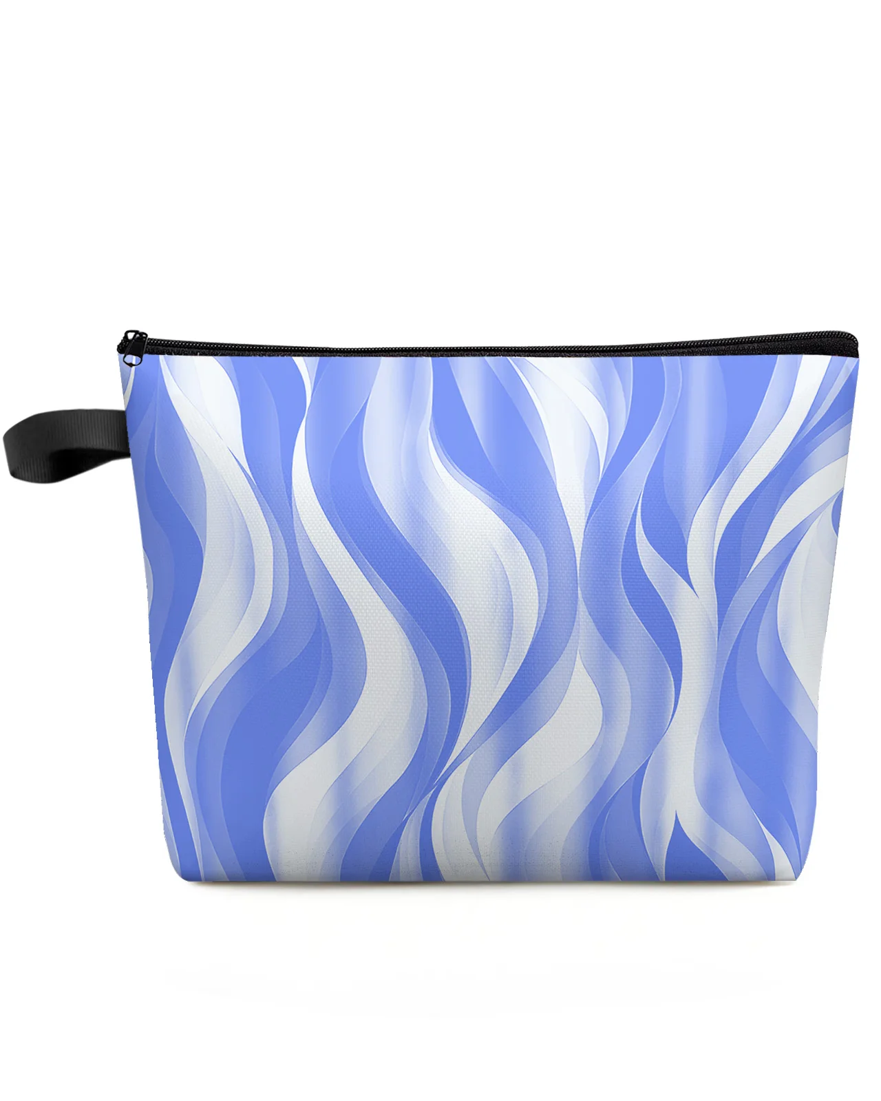 

Abstract Gradient Line Light Blue Makeup Bag Pouch Travel Essentials Women Cosmetic Bags Toilet Organizer Storage Pencil Case