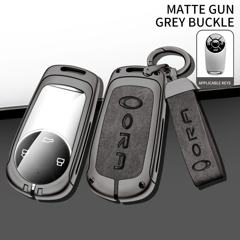 

Чехол для автомобильного ключа из цинкового сплава для Great Wall Ora Good Cat GT Lightning Cat Ballet Cat, защитный брелок, аксессуары без ключа