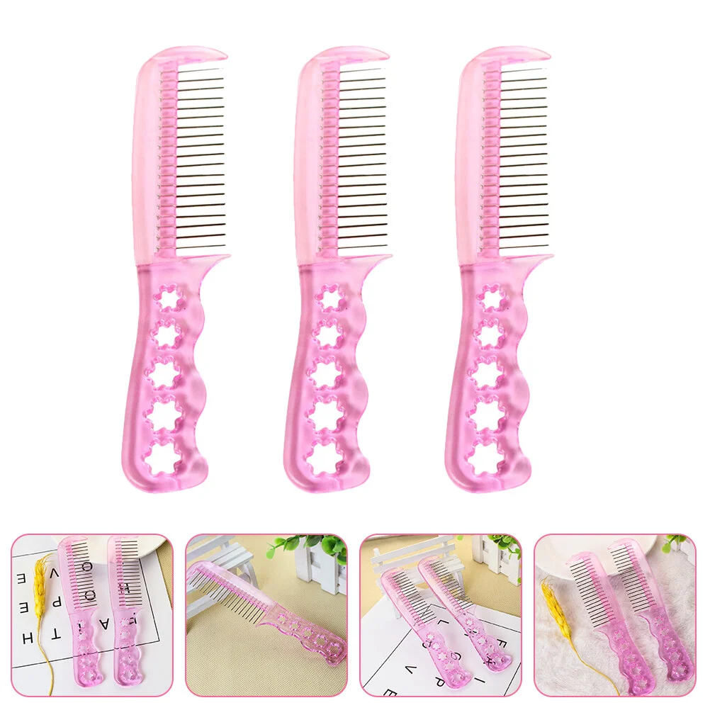 

3Pcs Wire Brush Hairbrush for Women Natural Hair Extensions Hair
