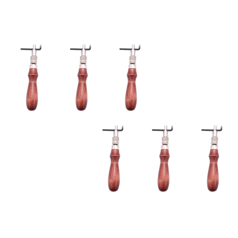 

6X Solid Adjustable Pro Stitching Groover And Creasing Edge Beveler Leathercraft Sets To Sew Crease Leather Craft Tool