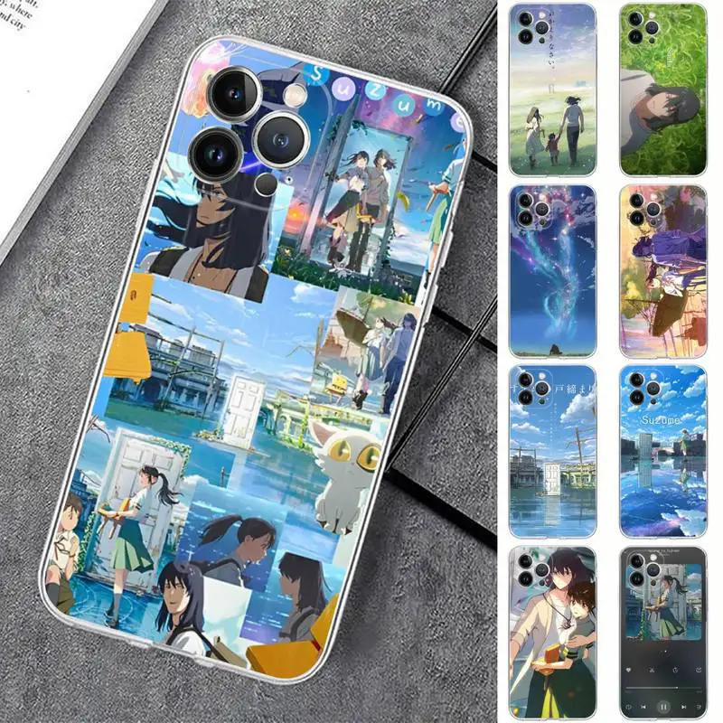 

Suzume no Tojimari Phone Case For iPhone 14 11 12 13 Mini Pro XS Max Cover 6 7 8 Plus X XR SE 2020 Funda Shell