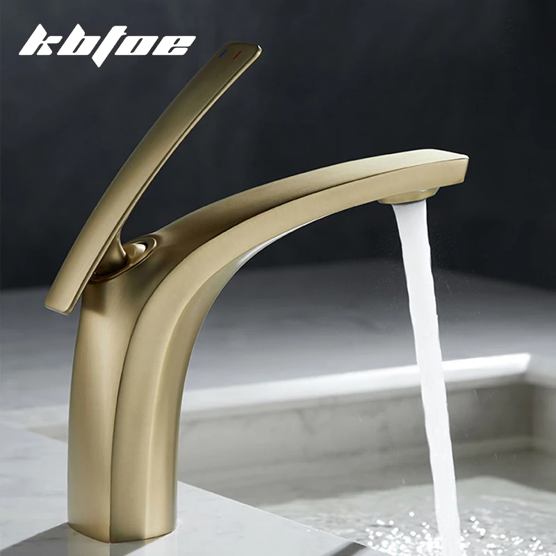 

Basin Faucet Brass Modern Single Hole Bathroom Hot and Cold Water Mixer Sink Taps Vessel Toilet Deck Mounted Washbasin Faucet