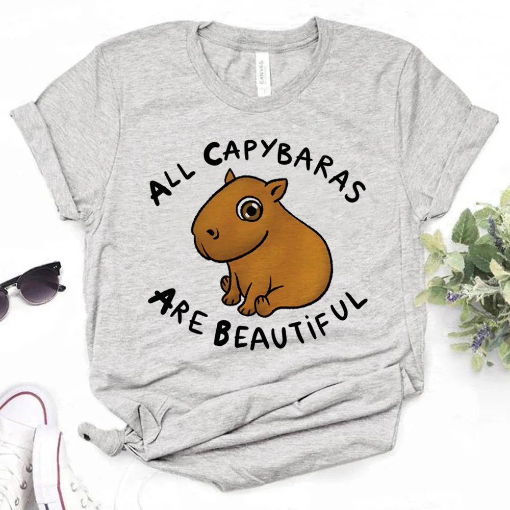 

capybara tshirt women streetwear Y2K t shirt girl funny clothes
