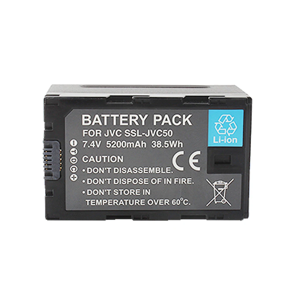 Аккумулятор SSL-JVC50 7 4 В 5200 мАч для JVC Jvc50 GY-HMQ10 GY-LS300 GY-HM200U GY-HM600EC GY-HM650