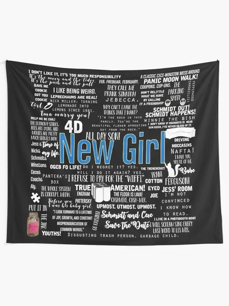 Новая девушка с эффектыми цитатами гобелен белым шрифтом для спальни