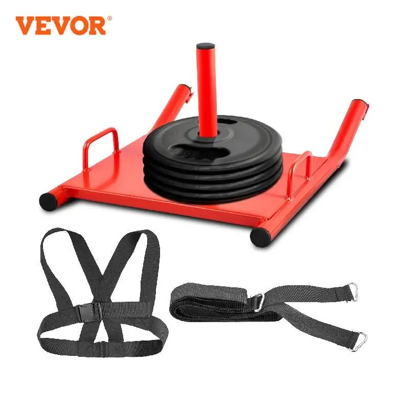 

VEVOR Weight Sled Push Pull Heavy Sled Drag Fitness HD Power Speed Training Sled for Exercise and Fitness StrengthTraining Red
