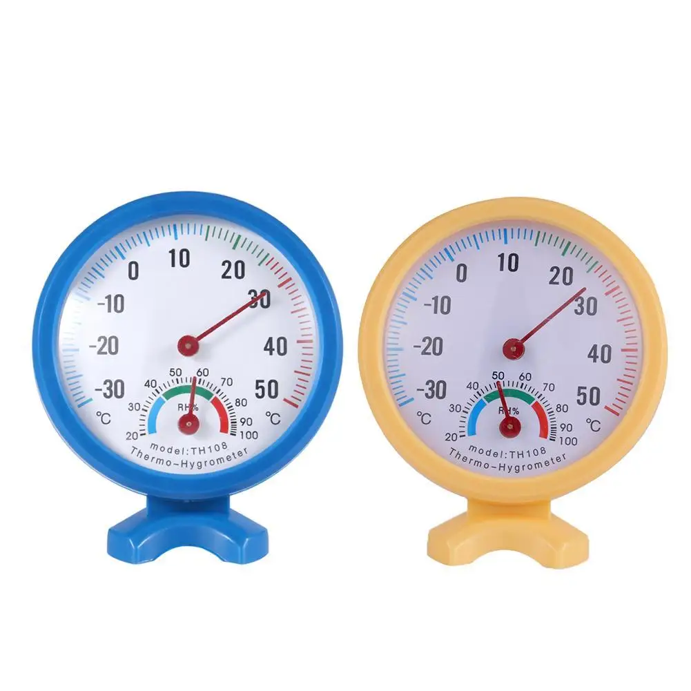 

Humidity Thermometer Mini Round Clock Shaped Indoor Outdoor Hygrometer Optional Scale Mount Hygrometer Bell Thermometer For Home