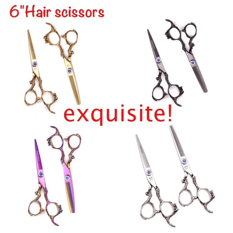 

Longshine AQIABI 6" Handcrafted Hairdressing Scissors 6 Inch Scissors Professional Shears Barber Shears 9003#