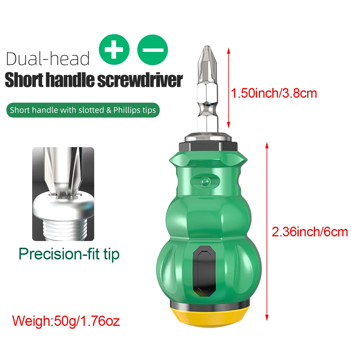 

Набор Мини-отверток LAOA С Короткой Рукояткой, Двусторонние (плоская И Крестовая), Для Домашнего Ремонта, Из Легированной Стали