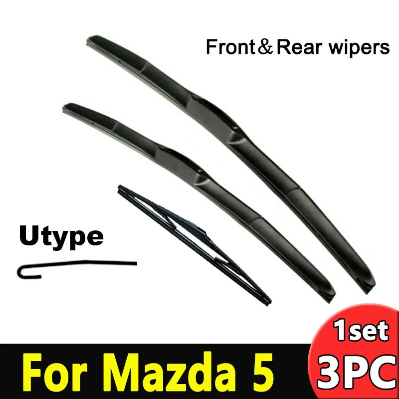 

Wiper Front & Rear Wiper Blades Set For Mazda 5 Premacy MK2 MK3 MPV 2005 - 2017 Windshield Windscreen Window 26"+16"+12"