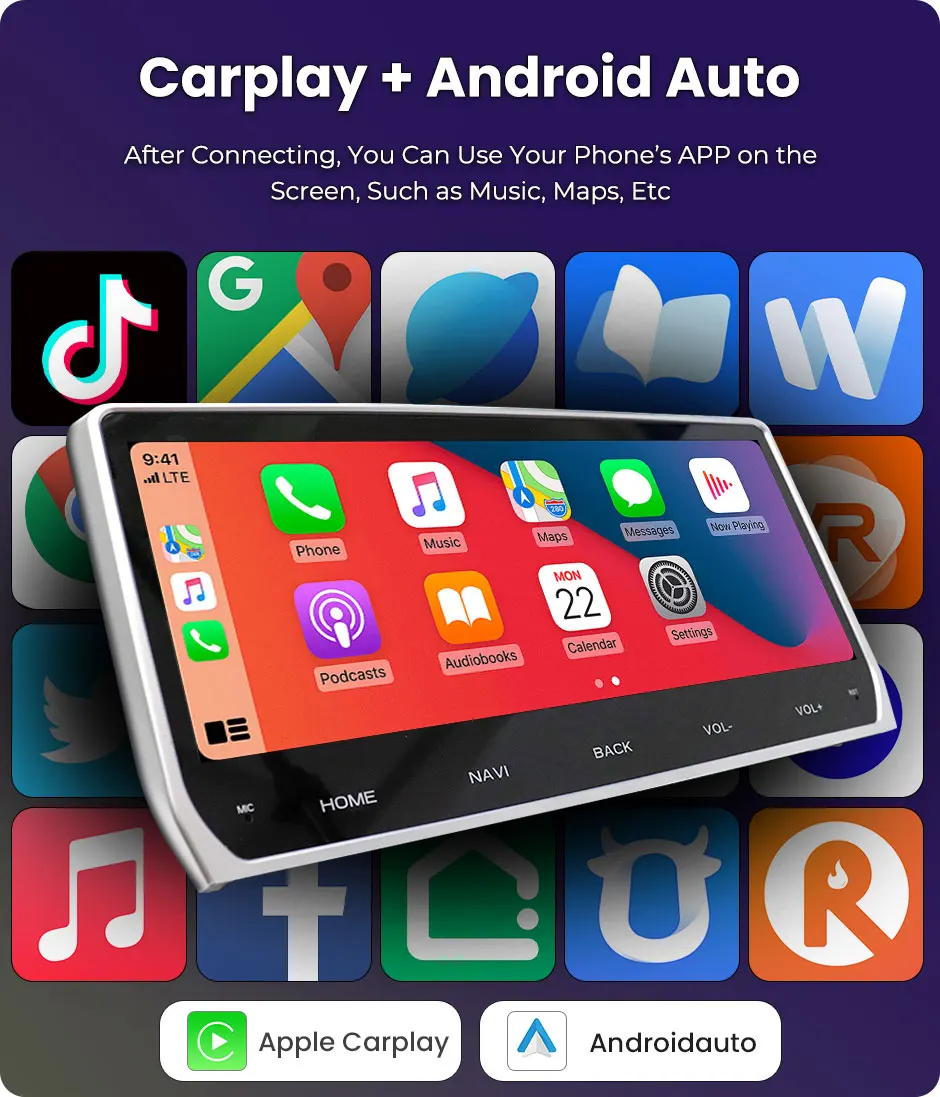 Беспроводная Автомобильная Мультимедийная система Apple CarPlay Android 14 для BMW 5 3 серии