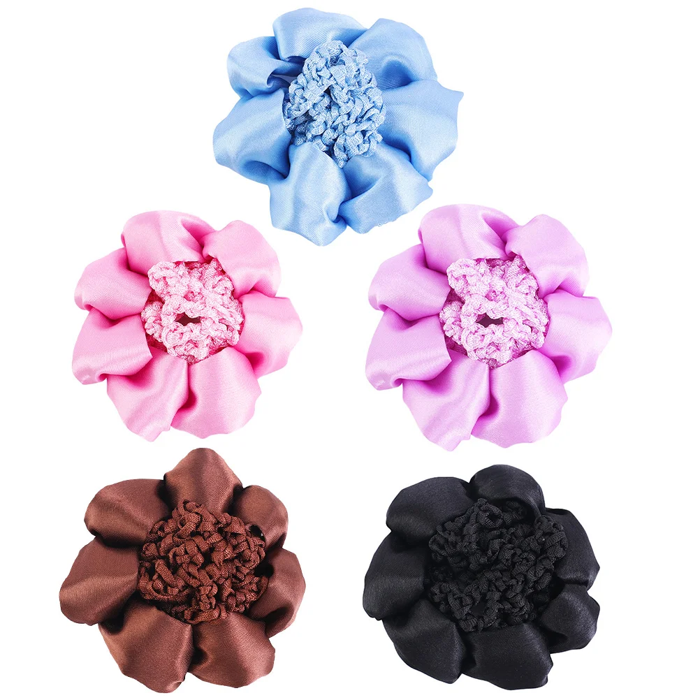 

5pcs Elastic Girl Hairnet Comfortable Elastic Girl Snood Girl Hairnet Hair Accessory