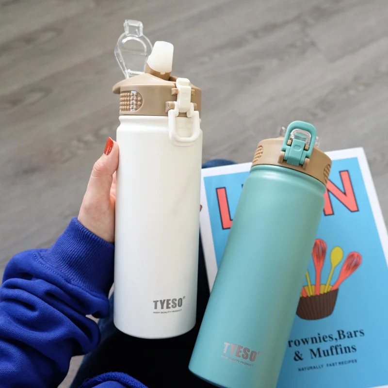 Large Capacity Double Stainless Steel Thermos Mug With Straw Portable Vacuum Flasks Creative Thermal Bottle Tumbler Thermocup |