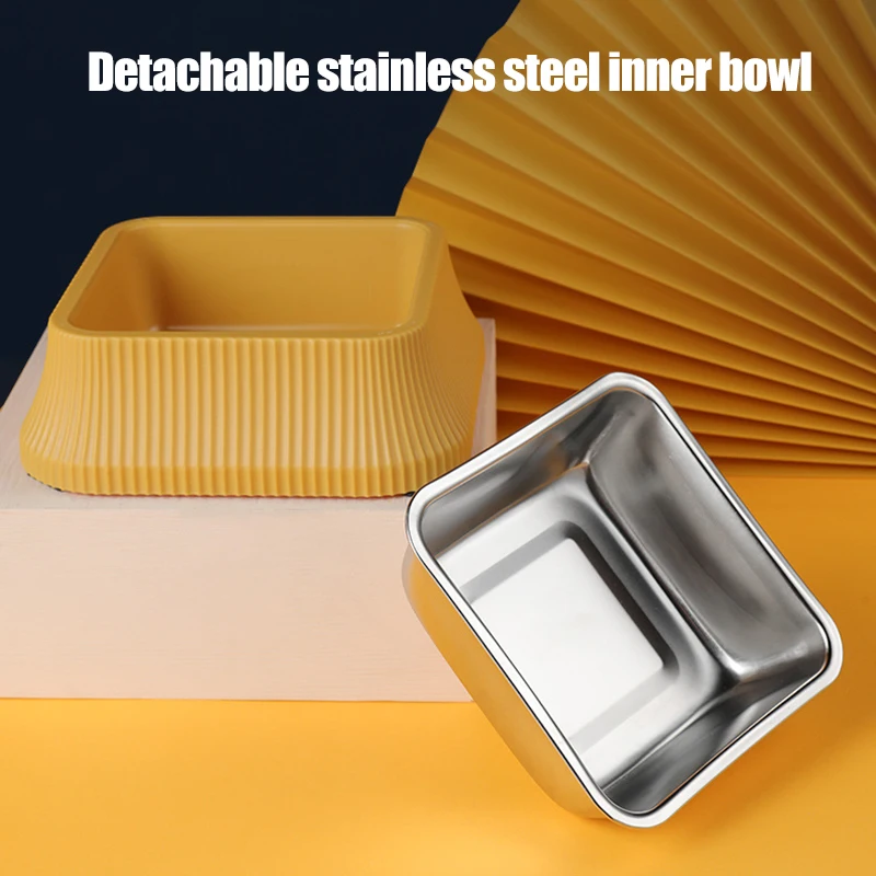 

Миска для кормления домашних животных с резиновой основой, прочная и нескользящая миска для кормления собак