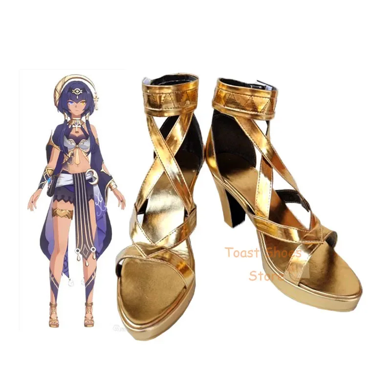 Игра Genshinimpact Candace туфли на высоком каблуке для косплея комиксы аниме ролевая игра