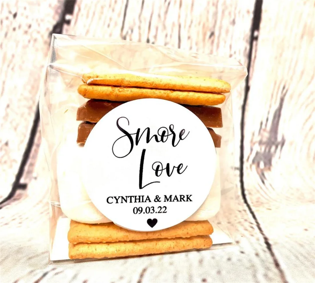 

25PCS Smore Love Wedding Stickers and bags