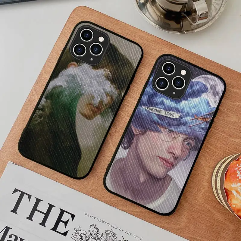 

Wavy Art Boy Girl Phone Case Hard Leather Case for iPhone 11 12 13 Mini Pro Max 8 7 Plus SE 2020 X XR XS Coque