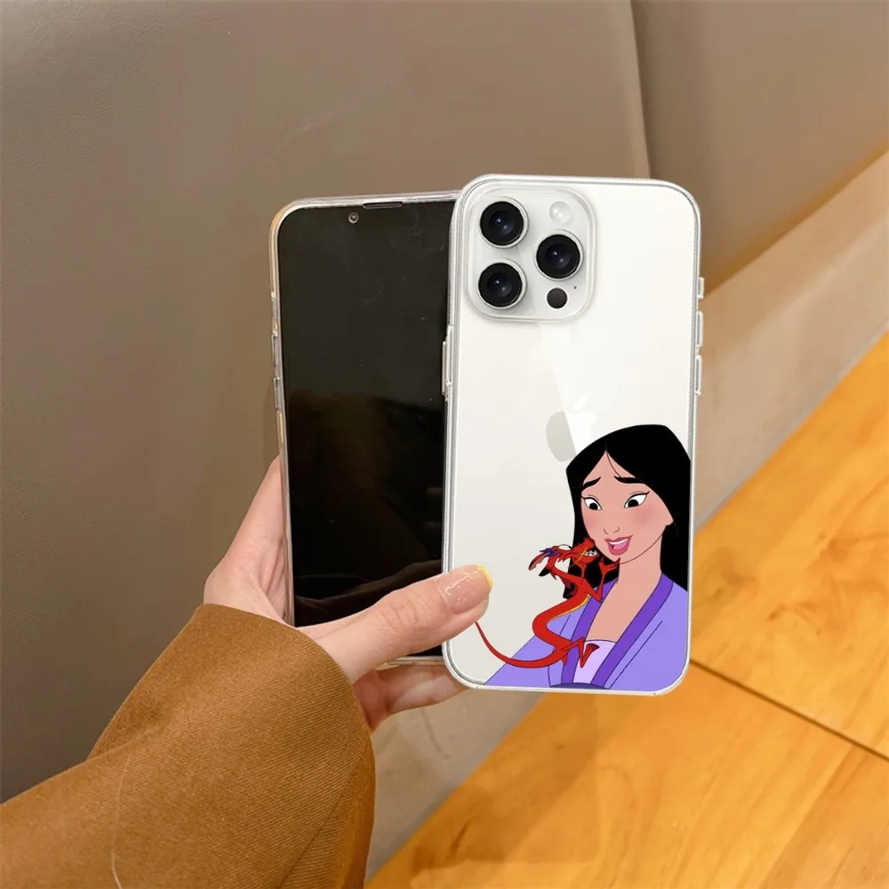 Чехол для телефона MINISO Disney Mulan Mushu Dragon iPhone 15 14 13 12 11 Mini Pro Max X XR XSMax 7 8 Plus SE20 прозрачный
