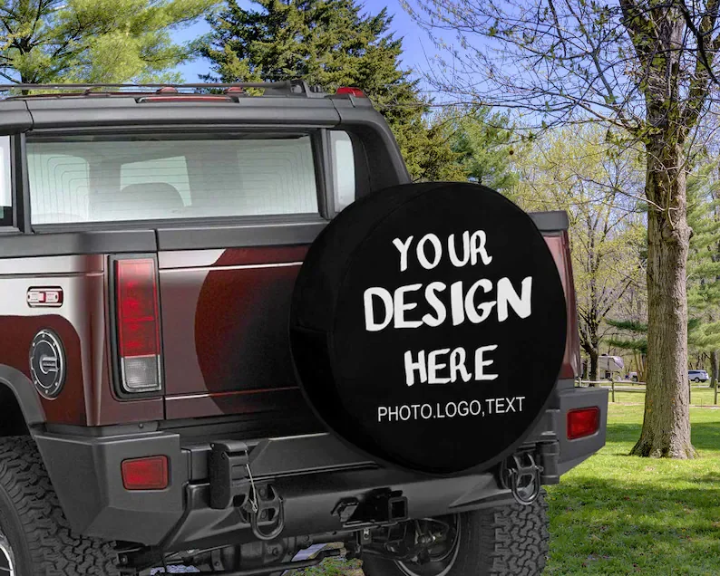 

Custom Your Design Spare Tire Cover, Personalized Spare Tire Cover, Your Design Wheel Cover for Jeep Trailer RV