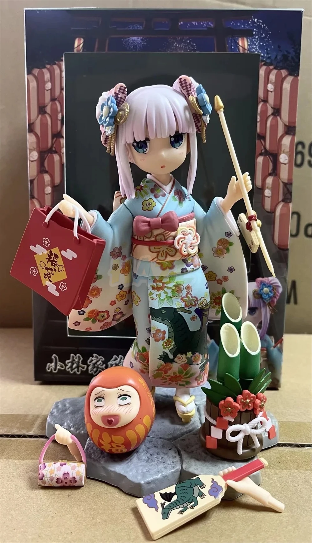 

Anime Miss Kobayashi's Dragon Maid Kanna Kamui Kimono Ver. Figure pvc 18cm Toy in Box