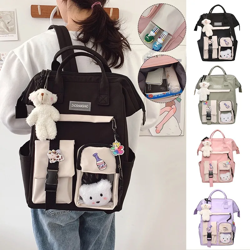Вместительный рюкзак для учеников Старшей школы в японском стиле, школьный ранец для учеников младшей и старшей школы, женская сумка в стил...