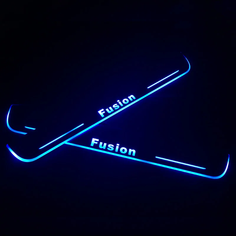 

LED Car Scuff Plate Trim Pedal Door Sill Pathway Moving Welcome Light For Ford Fusion 2021 2022 2023 For car Accessories