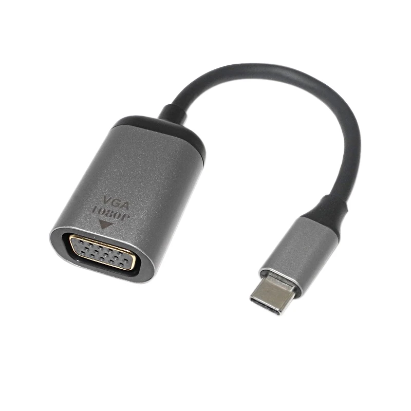 

Переходник с Type-C на Vga, преобразователь с Type c на Vga Hd, Usb3.1, расширение 1080P, Vga Db15p, Женский выход