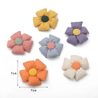 6 pcs handmade diy processing ornament parts flower socks cute cartoon brooch craft accessories hat scarf sewing supplies