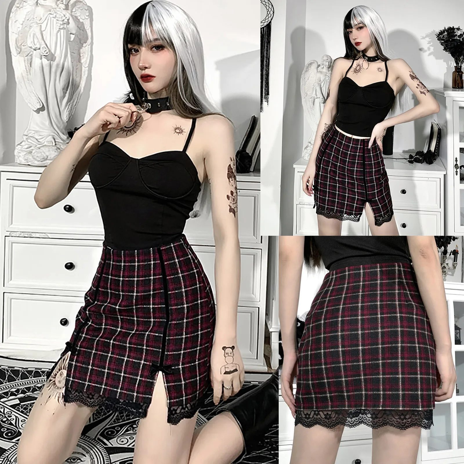 

Skirt Polyester Lace Party Women Skirts for Girls
