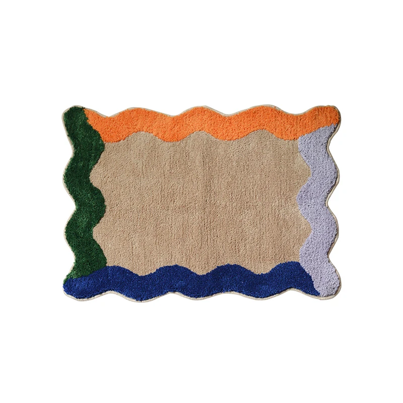 Красочный волнистый коврик для спальни ванной мягкий ковер гостиной