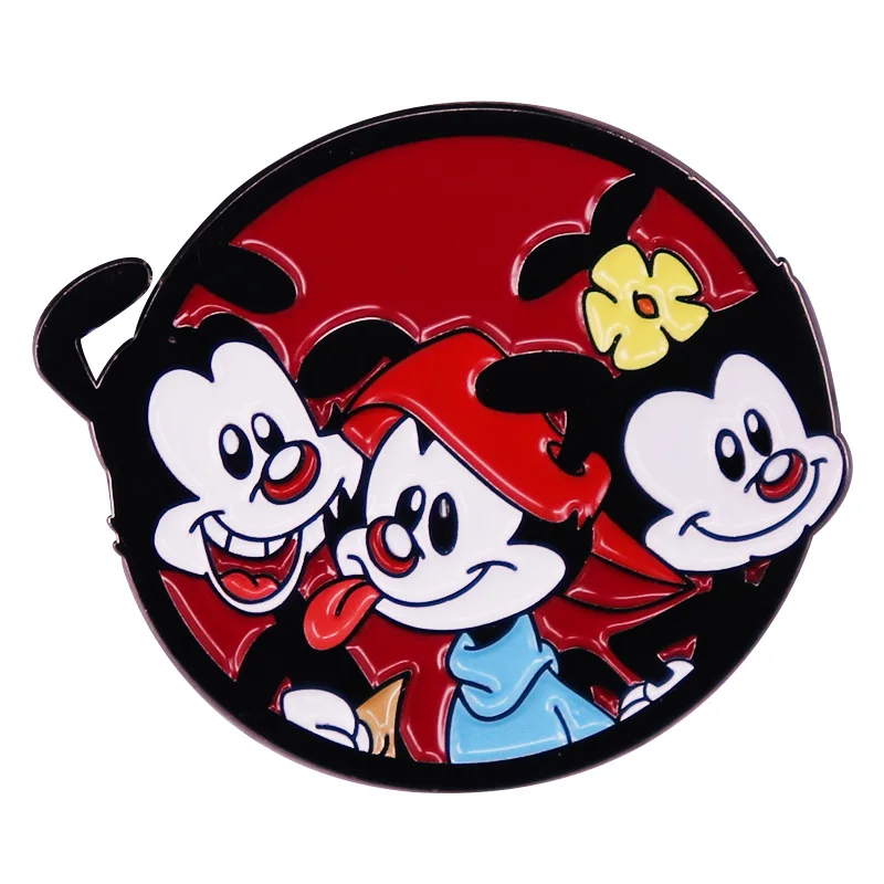

Cartoon Yakkos Wakkos And Dot Enamel Brooch Pin Brooches Lapel Pins Badge Denim Jacket Jewelry Accessories Fashion Gifts