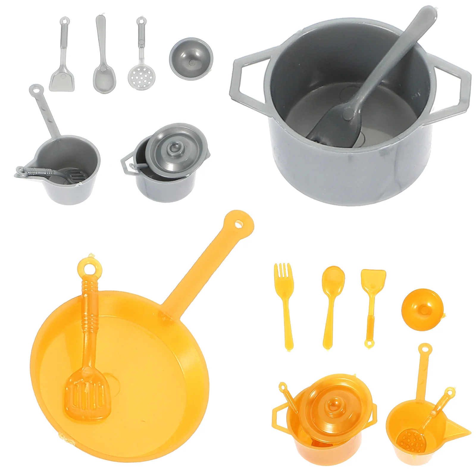 

2 Sets Mini Kitchen Utensils Mini Kitchen Accessories Ornaments Tableware Desktop Centerpiece Forks Spoon Cutlery